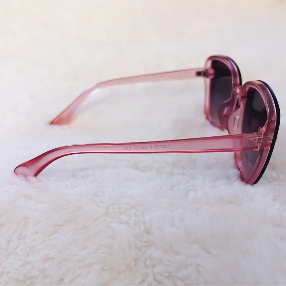 Giselle Black & Pink Oversized Cat Eye Sunglasses